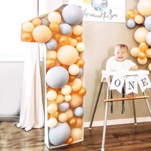 Dekorasyon DIY 73cm Büyük Numara 1 2 3 Balon Dolgu Kutusu Stand Ormanı/Doğum Günü Bebek Duş Dekoru