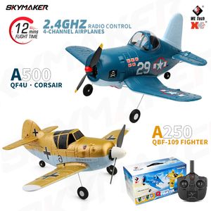 Aeronave Modle WLtoys RC Avião A500 A250 Planador EPP Avião 4CH 3D6G 6-Axis Gyro Voando Controle Remoto Modelo Elétrico Avião Brinquedos para Crianças 230828