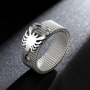 Klaster pierścionki punk vintage prosta moda Scorpion dla mężczyzn Women Party Charm Akcesoria Dekoracja