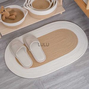 Handgewebte runde Rattan-Teppiche im japanischen Stil, runde gewebte Teppiche, saugfähige Bodenmatte für Schlafzimmer, Badezimmer, Eingang, 40 cm x 70 cm, HKD230829