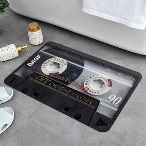 Retro Cassette Music Tape Mat Tappeto da preghiera Tappeto Home Soggiorno Zerbini Decorazione della cucina Antiscivolo Corridoio Ingresso Zerbino HKD230829