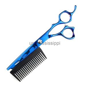 Schere Schere 6 Zoll Professionelle Friseur-Haarschere mit abnehmbarem Kamm Integrierte Friseur-Schneideschere aus 440C-Stahl in Japan x0829