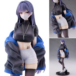 Finger Toys 25cm Masked Girl Yuna illustration by Biya Anime Figure Guitar Sisters Action Figure Adult Sexy Girl Collectible Model Doll Toys