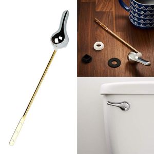 Badtillbehör Set Toaletthandtag Sidspaken Zinklegering Koppar Vattentank Toilettank Flush Chrome Finish