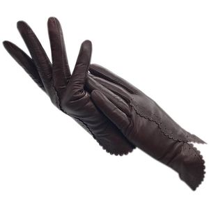 Mittens Winter Ladies Fashion Sheepskin Gloves Leather Warm Motorcycle Driving Cold Protection Luxury Gift Black Br 230828