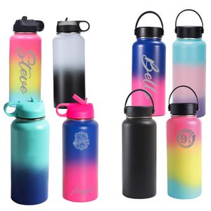 Vattenflaskor Anpassat namn Rostfritt stål Thermos Cup Outdoor Sports Bottle Wedding Party Present Birthday 230829