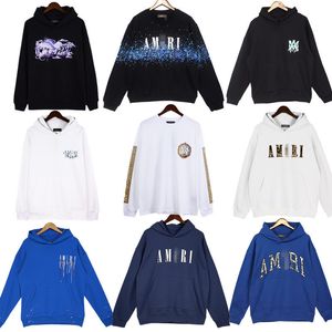 Amirri Homme Hooded Designer Hoodies Mens Ariat Hoodie Men Sweatshirts Sportswear Clothing High Street Print Pullover