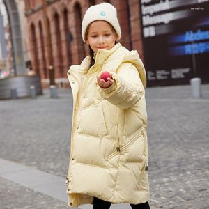 Casaco para baixo meninas moda jaquetas inverno comprimento médio grosso quente snowsuit roupas infantis para adolescentes casual hoodied topos 4-12 y