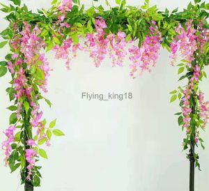 2m glicínias flor artificial videira coroa de casamento arco decoração simulação planta folha parede hkd230829