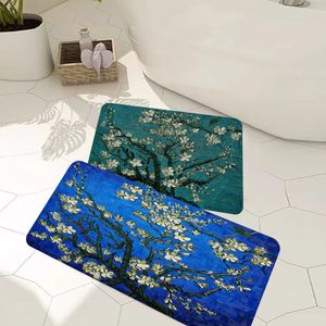 Carpet Van Gogh Art Painting Floor Mat Bath Nordic Style Home Doormat Bathroom Toilet Mats Bedroom Welcome 230828