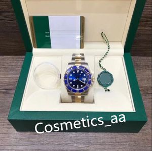 Med Box Men's Watch Automatic Mechanical Ceramic Case 40mm rostfritt stål Glidande glidocklås Sapphire Luminous Classic Waterproof Arvurs