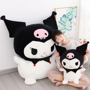 Plush Dolls Big Size Kuromi Stuffed Doll Melody Cinnamoroll Plush Toy Kawaii Anime Bedside Cushion Room Decoration Christmas Gift For Girl 230828