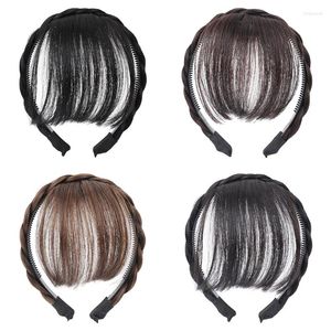 Haarspangen Pony Haarband Fake Stirnband Fransenverlängerung Damen Mädchen Accessoires Haarteil