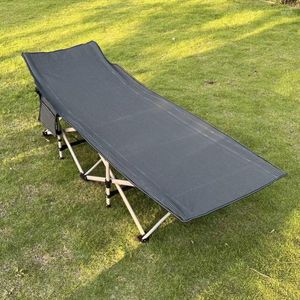 Camp Furniture 2023 Selling Portable Folding Bed In With Iron Flat Tube Office Lunch Break Wilderness Camping