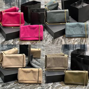 Vändbar medium Kate i Suede Chain Bag Slät läder Soft Bag Axel crossbody Handväska Purses äkta designer Luxur Koppling Kvinnor Plånbok