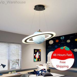 Novel Pendant Lights for Kids Bedroom Planet Hanging Lamp Children Shop School Decoration Moon Takkronor Led Home HKD230829
