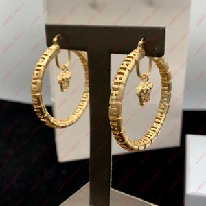 Brass material Interlock carved Portrait Earrings, Hoop & Huggie, Designer Jewelry for Ladies, Christmas, Valentine's Day, Gifts