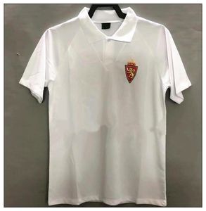 Retro Real Zaragoza Soccer Jerseys 94 95 Camisetas de Poyet Pardeza Nayim Higuera Vintage Classic قمصان كرة القدم Calcio Geli Belsue