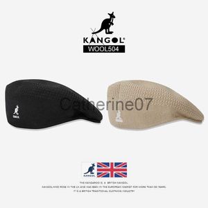 Stingy Brim Hats Kangol Hat Kangaroo Beret Casual Hat British Retro Style Reverse Wear Painter Hat Mesh Hat Trend Fashion Star Samma modell J230829