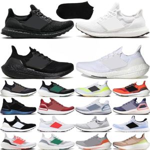 Ultraboosts Üçlü Beyaz Kırmızı Siyah Gri Turuncu Ultra UB Boost Erkek Kadınlar Primeknit Spor Sneaker