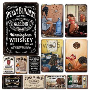 Pintura de metal Whisky Metal Decor Placa Vintage Beer Poster Tin Sign Placa Decorativa Irish Pub Bar Man Cave Home Wall Decoração Acessórios X0829