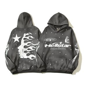 Hellstar moletom com capuz y2k high street graffiti estampa pulôver moletom masculino feminino oversize com capuz hell star moletom 553