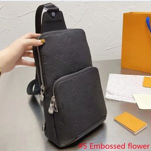 Tasarımcı Çanta Men Avenue Sling Bag Tasarımcı Omuz Çantası 5a Deri Omuz Çantaları Erkek Göğüs Paketi Bolsa de Hombro Çapraz Vücut Hobos Çanak Çanta Kemer Çantası Bumbag