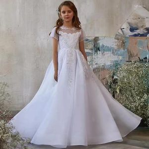 Girl Dresses Flower Exquisite Floor-Length A-LINE Princess Dress For Wedding Bridesmaid Birthday Evening First Communion Gown