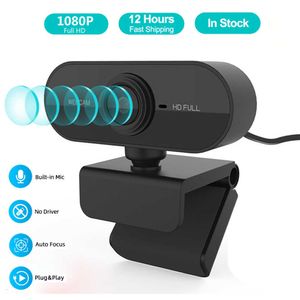 Kamera internetowa Webcam 1080p Full HD z mikrofonem USB Wtyczka Web kamera internetowa do komputera komputerowego MAC Laptop Laptop Mini aparat HKD230825 HKD230825 HKD230828 HKD230828