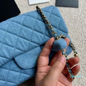 2023-Designer Bag Tote Bag Mini Flap Handväska Crossbody Messenger Shoulder Påspåsar Denim Blue Purse Chain Strap Classic Elegance Luxurys Wholesale Handbags