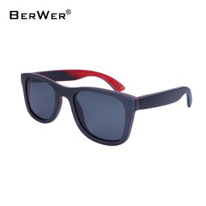 Sonnenbrille BerWer 2023 Skateboard Herren Handgefertigte Sonnenbrille UV400-Schutz Holz Damen Sonnenbrille 230828