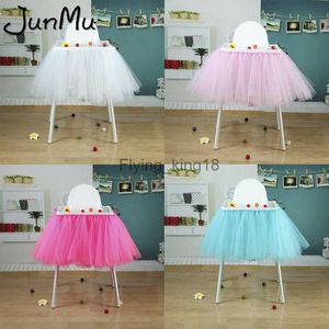 Tutu Tulle Table Skirtsベビーシャワーの装飾39 