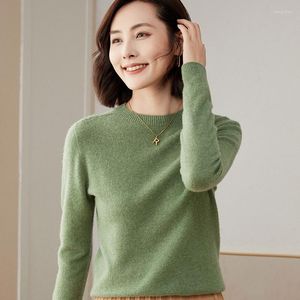 Women's Sweaters Seamless Cashmere Sweater Round Neck Pullover Pure Wool Casual Tops Spring /autumn Thin Knitting Ready To Wear