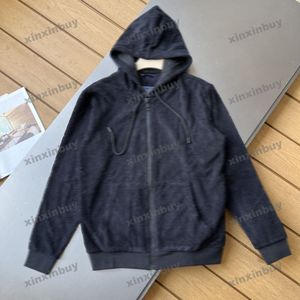 xinxinbuy erkek kadın tasarımcı sweatshirt kapüşonlu örgü terry kumaş jacquard mektup kazak gri mavi siyah beyaz s-x