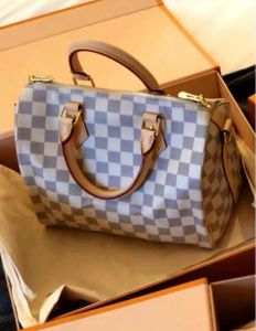 Высококачественная сумка с подушками окисляет коврика Speedy 30 см Hot Sell Fashion Bag Women Bag Сумки сумки Lady Totes Сумки 3 цвета кошелек кошелек 25