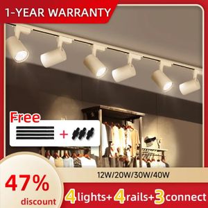 Track Light LED Fixture Bedroom Ceiling Lights Shop Light House Spotlight Home Decor Pendant Full Set Track Chandelier Lamp Rail