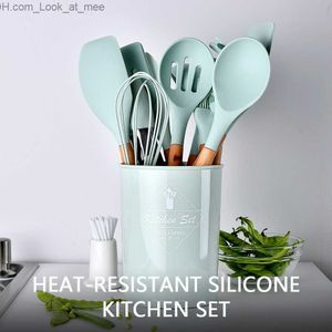 Теплостой устойчивый к силиконовой кухонной посуде кухонная посуда набор кухни, не приготовленная на кухон