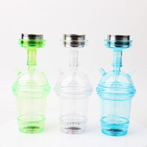 Glasbongs, Acrylflaschenpfeifen, Shisha-Becher, Shisha-Schlauch, leichte Wasserpfeifenbecher, Sets, tragbare Mini-Tabakpfeife