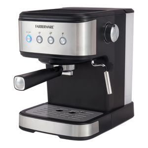 Manual Coffee Grinders Farberware 15L 20 Bar Espresso Maker with Removable Water Tank Silver and Black coffee maker machine 230829