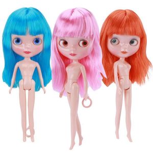 Куклы 30см Соединенные куклы BJD для девочки Blyth Coll Color Hair Diy Makeup Nude Doll Toys для девочек детские подарки 230829