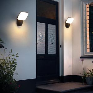 Wall Lamp PIR Motion Sensor LED Outdoor IP65 Waterproof Aluminum Garden Porch Light Corridor Entrance Sconce Indoor Fixture