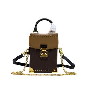 Kamera kutusu crossbody çanta orijinal deri eski çiçek harfleri s-lock kaplı tuval kadınlar küçük çanta çantası metal açı boncuk tote cüzdanları m82465