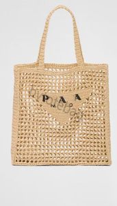 Luxury bags Designer bag Shoulder Bag beach bag Fashion Mesh Hollow Woven Shopping Bags for Summer Straw Tote Bag High version