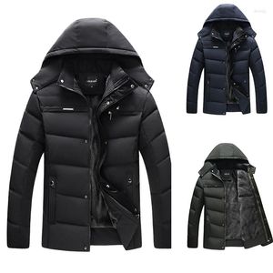 Trench da uomo Giacca addensare Cappotto con cappuccio Inverno Peluche Calda giacca a vento Parka casual per uomo Capispalla impermeabile Abbigliamento da papà