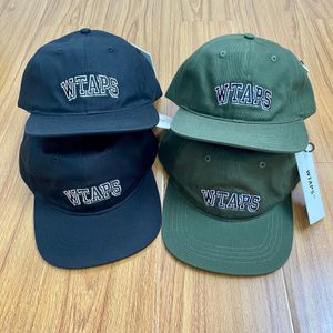 Bollmössor Baseball Caps för män WTAPS broderade anime Army Green Flat Brim Trucker Vintage Hat For Women Black Girls 230828