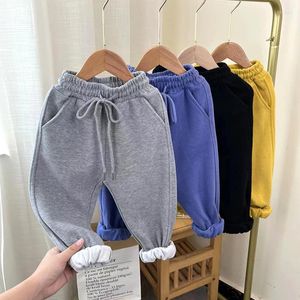 Trousers Wholesale Autumn Winter Kids Cotton Pants Baby Harem Solid Loose Girls Boys Children Ankle Length Wide Leg