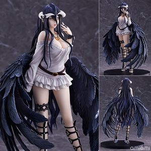 Brinquedos de dedo 21cm overlord albedo so-bin anime figura overlord iii albedo figura de ação albedo estatueta ainz ooal vestido figura brinquedos