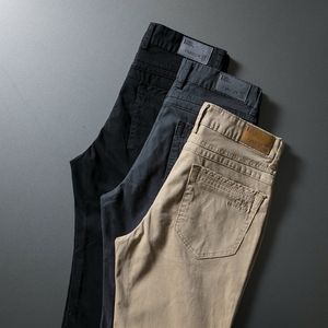 Mężczyzn S PANT 3 Kolory wiosna lato jesienna moda prosta mężczyźni inteligentne swobodne 97 bawełniane 3 spandex Man Khaki spodni plus rozmiar 40 230828