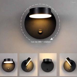 Lampa ścienna LED Modern Style Light 360 stopni Rotatable 7W na nocny sypialnia Regulowana korytarz Noc El Decor