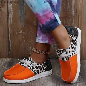 2024 appartamenti in tela nuovo abito casual per le scarpe da ginnastica femminile da donna leopardo leopardo su scarpe Ladies Zapatos de Mujer T230829 692